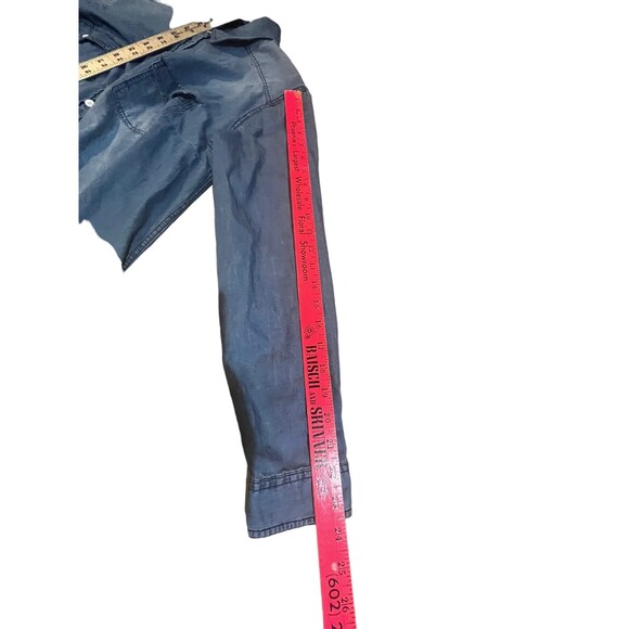 Torrid Jean Button Down Jean Shirt, Size 0/12 - Picture 6 of 10